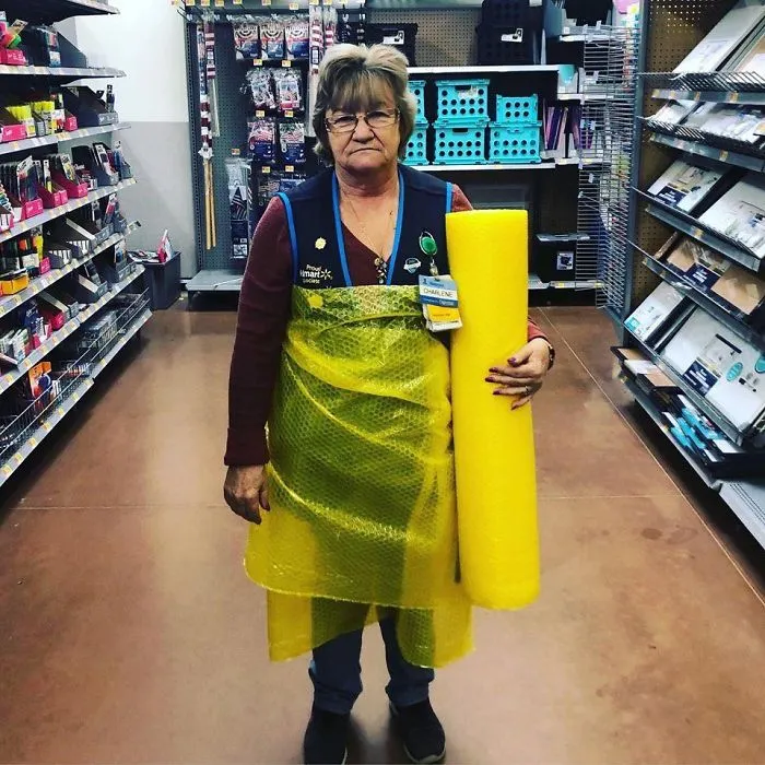 This Lady Works At Walmart, Poses With Its Products For Store's Local FB Page And People Love Her Sense Of Humor