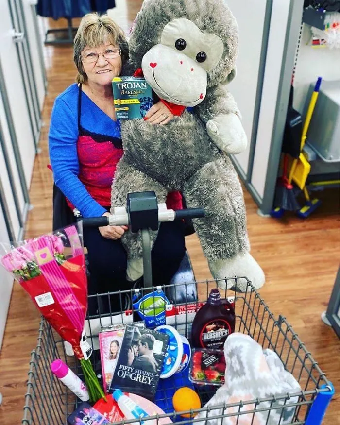 This Lady Works At Walmart, Poses With Its Products For Store's Local FB Page And People Love Her Sense Of Humor