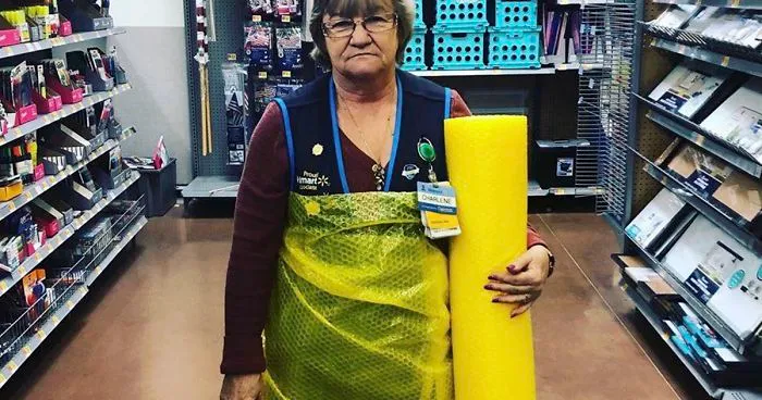 This Lady Works At Walmart, Poses With Its Products For Store's Local FB Page And People Love Her Sense Of Humor