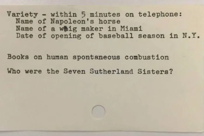 30 Of The Quirkiest Inquiries The New York Public Libary Had Received From The 1940s To The 1980s