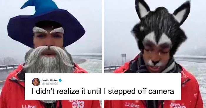 Reporter Has No Idea His Facebook Filters Are On During A Live Report, And The Broadcast Is Hilarious