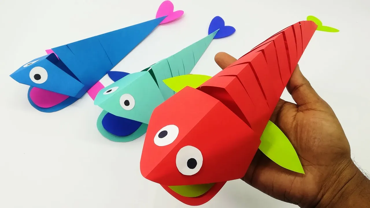 How To Make A Paper Fish? Moving Fish Making Easy Tutorial For All