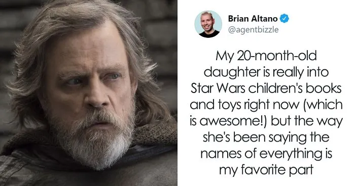 Dad Shares The Names His 1.5 Y.O. Daughter Calls Star Wars Characters, Mark Hamill Loves It