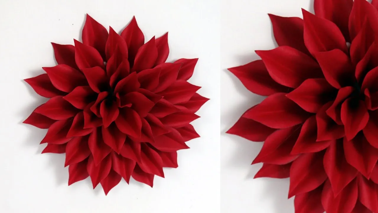 DIY Paper Flower Crafts With Home Decor Ideas -Easy Beautiful Paper Flower Making
