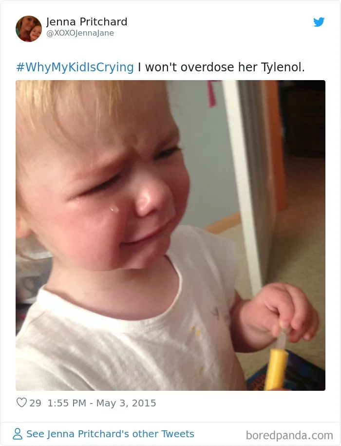 30 Of The Funniest #WhyMyKidIsCrying Tweets (New Pics)