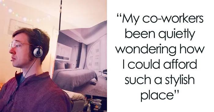 Guy Working From Home Fools His Coworkers Into Thinking He Lives In A Luxury Apartment