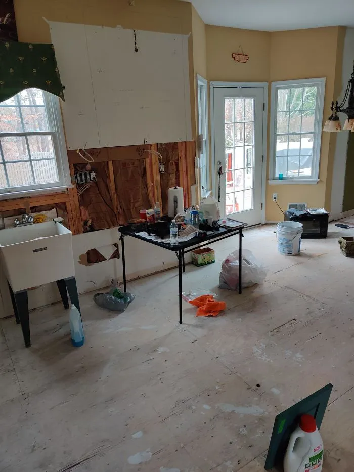 We Were Getting Our Kitchen Redone When The Workers Just Left. We Currently Are Living With A Toaster Oven And A Sink