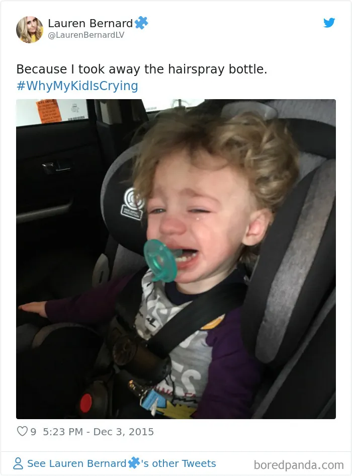 30 Of The Funniest #WhyMyKidIsCrying Tweets (New Pics)