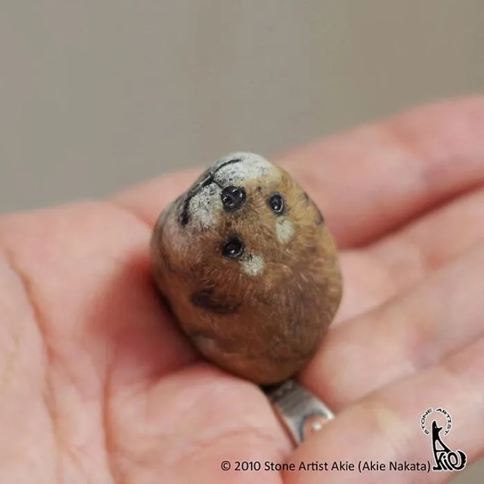 Japanese Artist Brings Stones To Life By Turning Them Into Animals That Fit In The Palm Of Your Hand (30 New Pics)