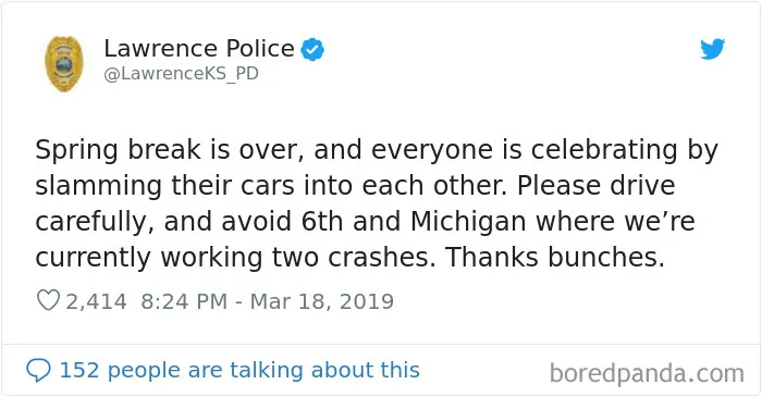 This Police Department Posts Comedy Gold On Twitter, And Here Are 30 Of Their Funniest Tweets