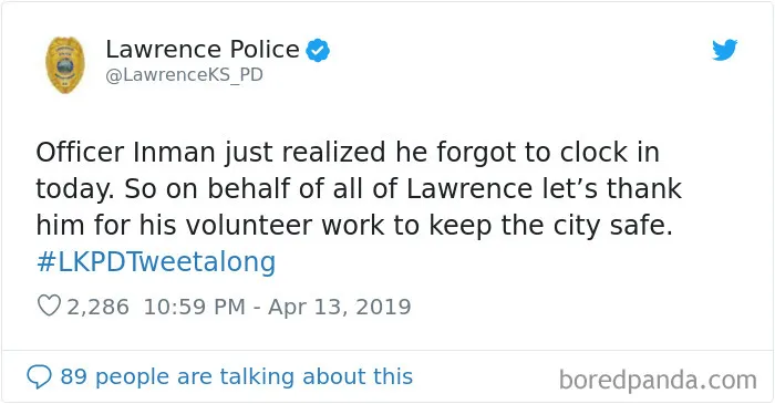 This Police Department Posts Comedy Gold On Twitter, And Here Are 30 Of Their Funniest Tweets
