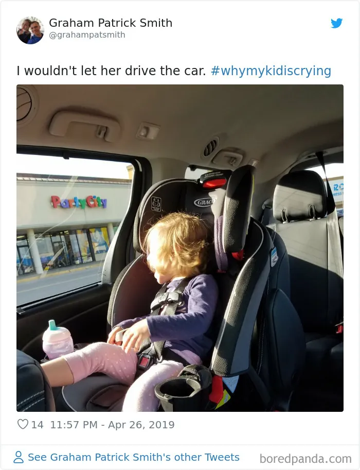 30 Of The Funniest #WhyMyKidIsCrying Tweets (New Pics)