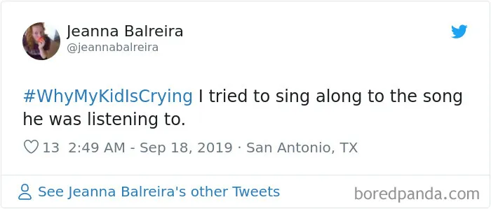 30 Of The Funniest #WhyMyKidIsCrying Tweets (New Pics)