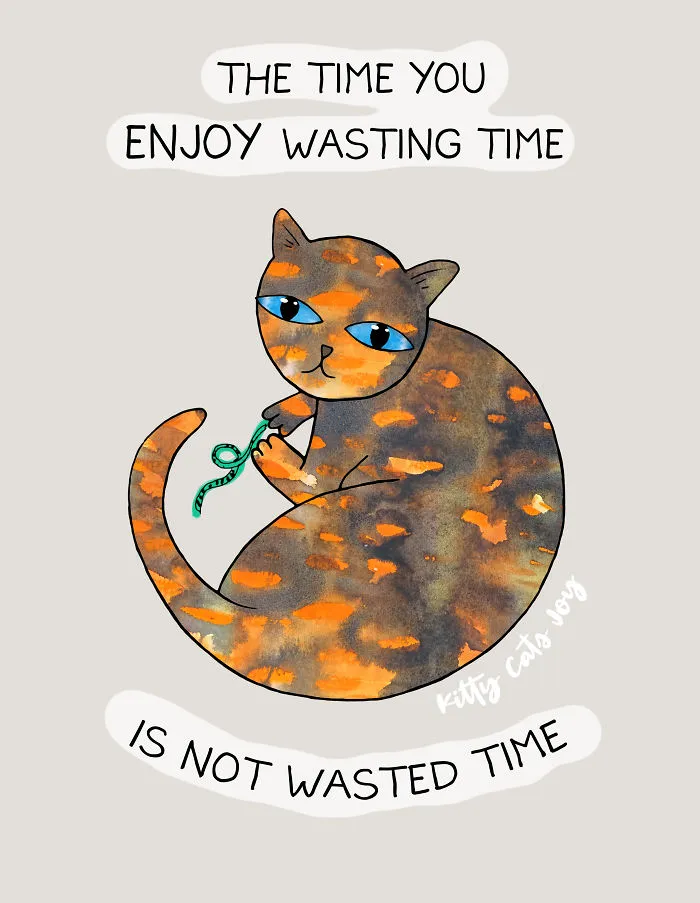 12 Quotes About Everyday Life Shown By My Cat Illustrations