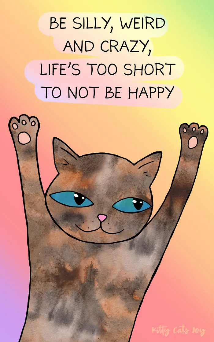 12 Quotes About Everyday Life Shown By My Cat Illustrations