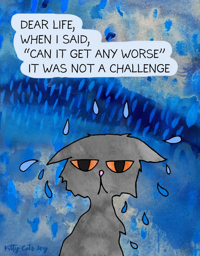 12 Quotes About Everyday Life Shown By My Cat Illustrations