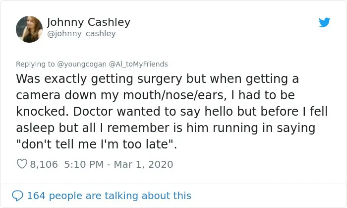 Turns Out It's Not Required To Count Back To 10 Before Anesthesia Kicks In And Here Are 30 Stories Of What Actually Happens