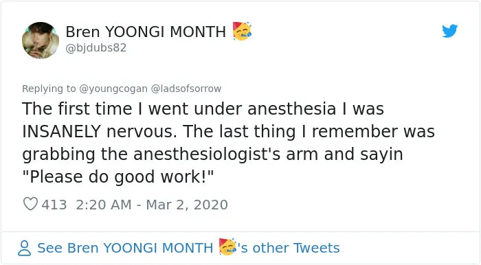 Turns Out It's Not Required To Count Back To 10 Before Anesthesia Kicks In And Here Are 30 Stories Of What Actually Happens