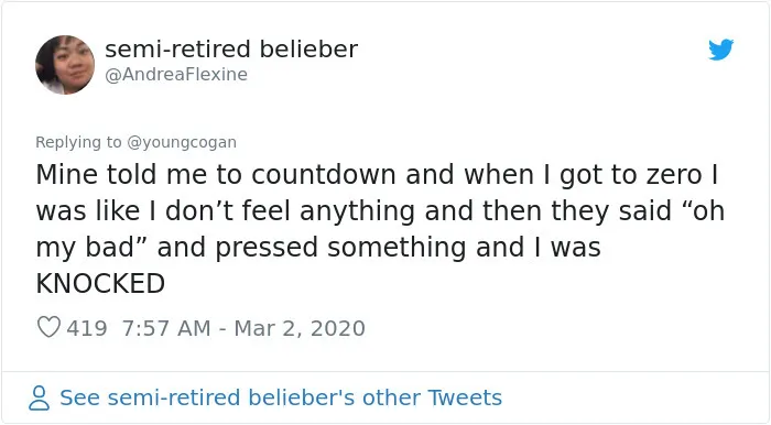 Turns Out It's Not Required To Count Back To 10 Before Anesthesia Kicks In And Here Are 30 Stories Of What Actually Happens