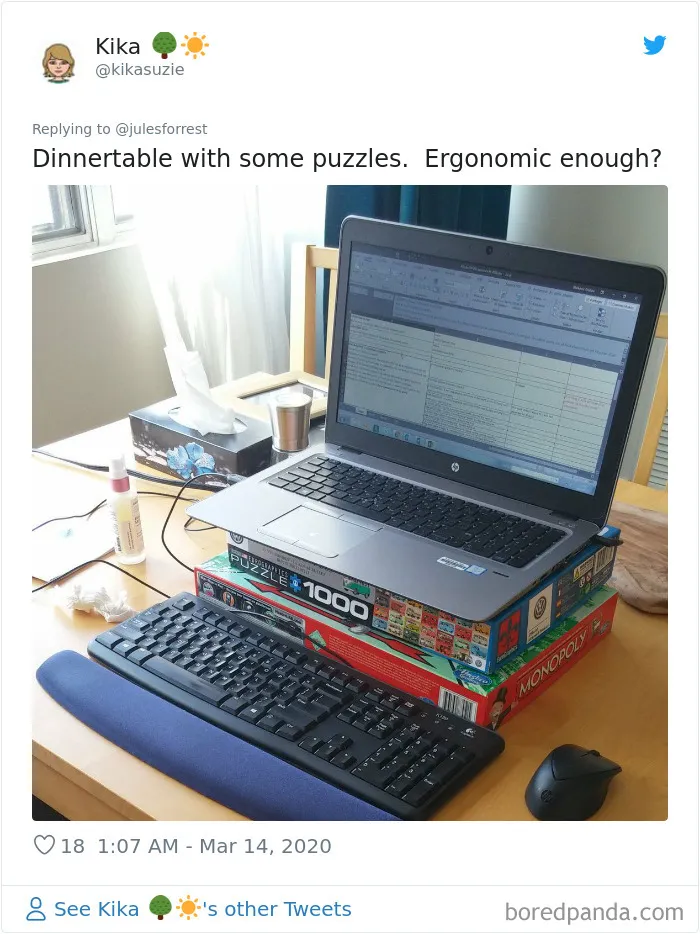 People Sick Of Seeing Glamorous Workspace Setups Share Their Reality Of Working From Home (30 Pics)
