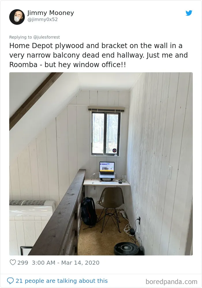 People Sick Of Seeing Glamorous Workspace Setups Share Their Reality Of Working From Home (30 Pics)