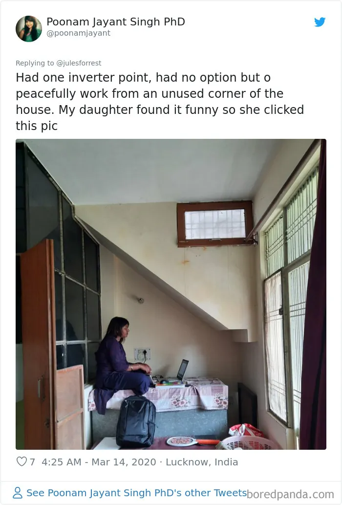 People Sick Of Seeing Glamorous Workspace Setups Share Their Reality Of Working From Home (30 Pics)