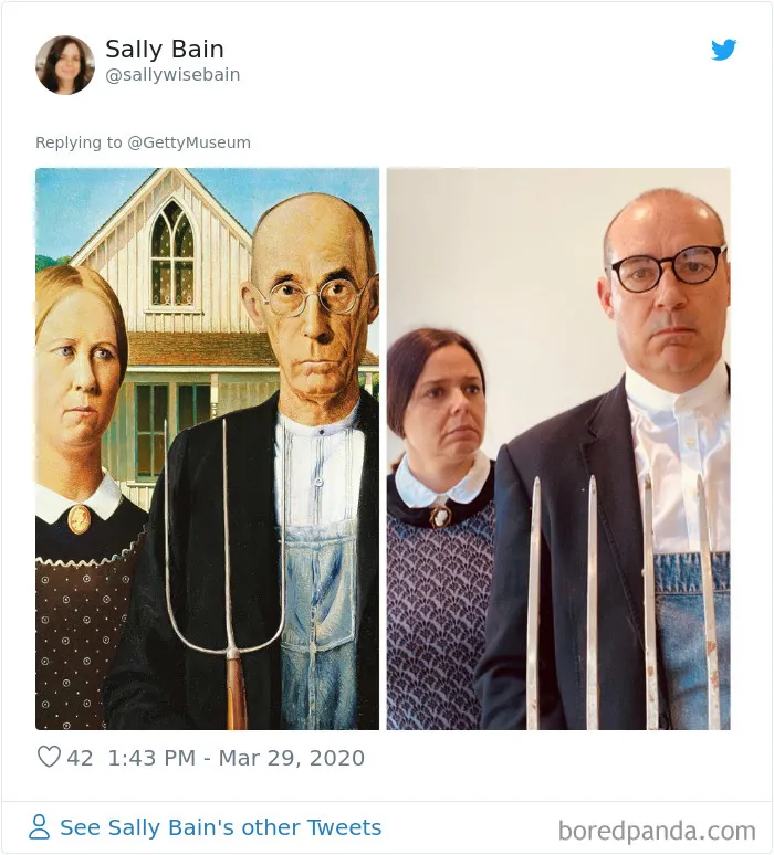 Museums Ask People To Recreate Famous Paintings With Anything They Can Find At Home, Get 35 Hilarious Pics