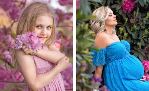 I Photograph Pregnant Women And Children In Spring Blossoms