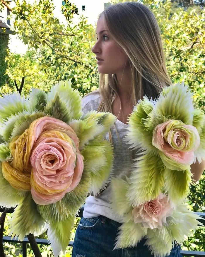 This Woman Constructs Enormous Bouquets Of Tissue Paper Flowers