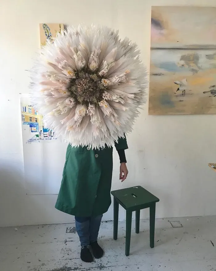 This Woman Constructs Enormous Bouquets Of Tissue Paper Flowers