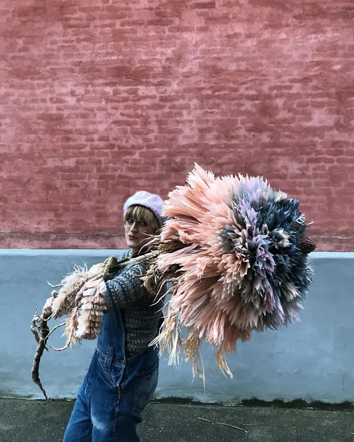 This Woman Constructs Enormous Bouquets Of Tissue Paper Flowers