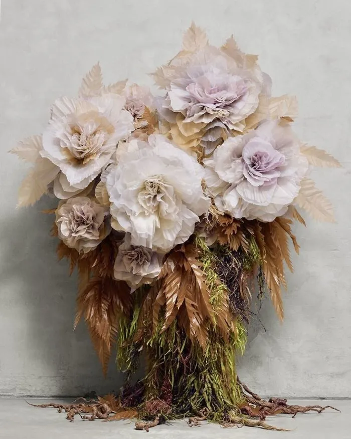 This Woman Constructs Enormous Bouquets Of Tissue Paper Flowers