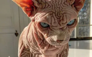 This Extra-Wrinkly Evil-Looking Cat Is Actually Very Lovely (30 Pics)
