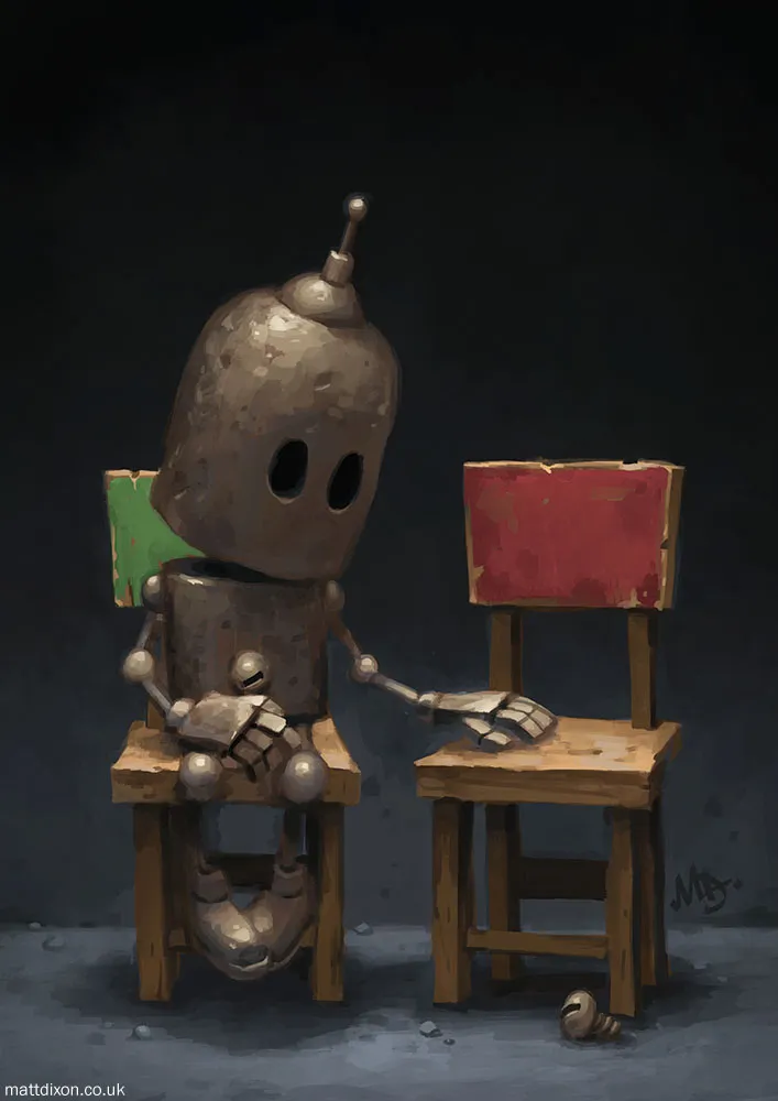 Lonely Robots Enjoying The Quiet Wonder Of The World
