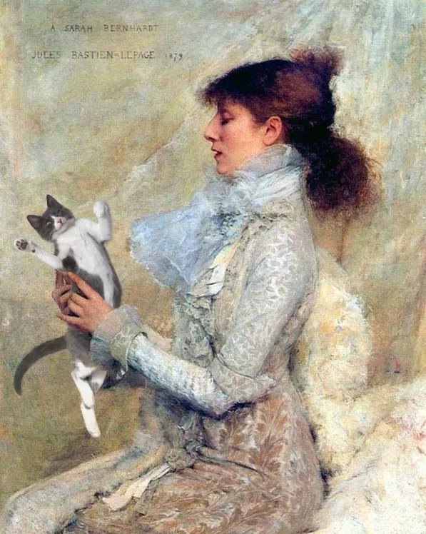 "Sarah Bernhardt" With Moochie, Jules Bastien Lepage