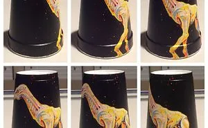 More Disposable Art Or Acrylic Paint On Styrofoam Cups