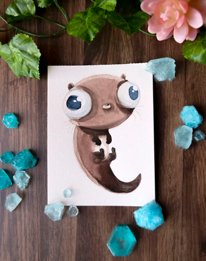 I Try To Make Your Day Better With These Paintings Of Derpy Animals I Made (12 Pics)