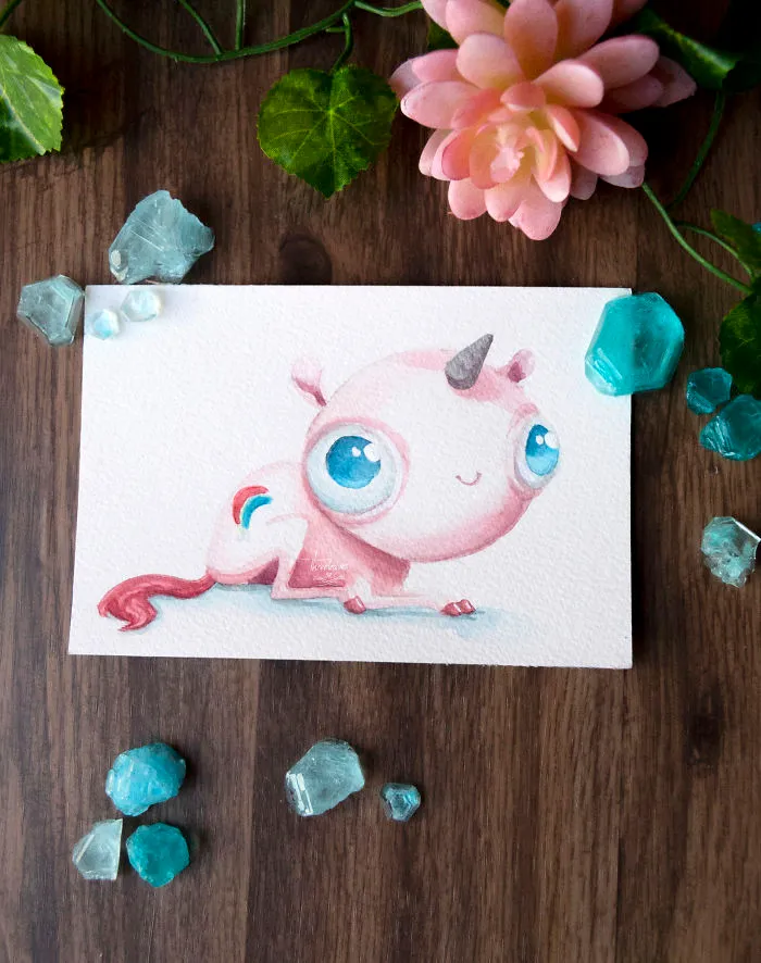 I Try To Make Your Day Better With These Paintings Of Derpy Animals I Made (12 Pics)