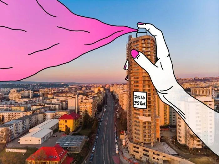 We Gave Local Illustrators Our Pictures Of The Empty City And Asked Them To Add Their Own Touch (24 Pics)