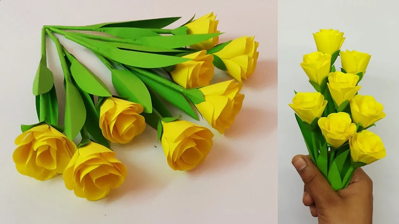 How To Make Realistic And Easy Paper Roses Complete Tutorial