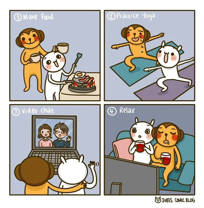 I Am Illustrating Adventures With My Husband, Here's 23 Comics Depicting How We Spent The Days During Quarantine
