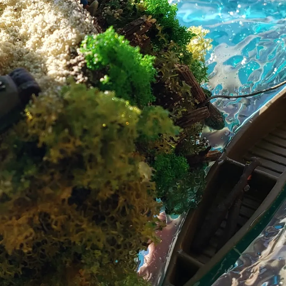🌊🏝🌳🎣 Miniature Ho Scale Scene 😊