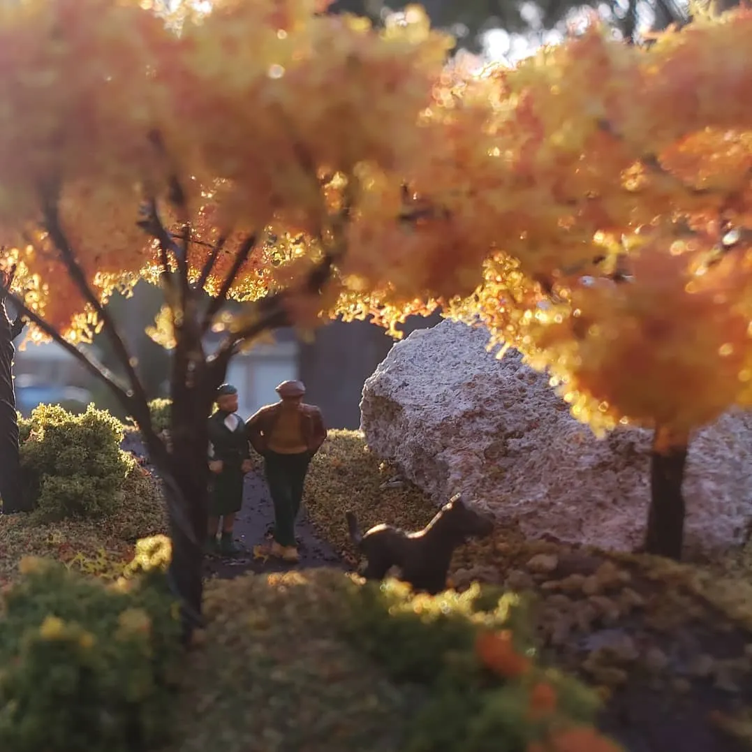 Miniature Ho Scale 
"Out For A Walk"