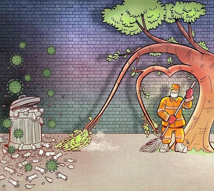 29 Illustrations By Iranian Artist Show The Harsh Reality Of Doctors During Coronavirus Outbreak