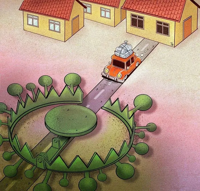 29 Illustrations By Iranian Artist Show The Harsh Reality Of Doctors During Coronavirus Outbreak