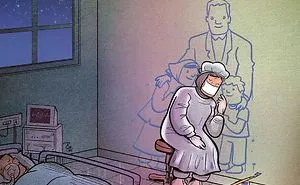 29 Illustrations By Iranian Artist Show The Harsh Reality Of Doctors During Coronavirus Outbreak