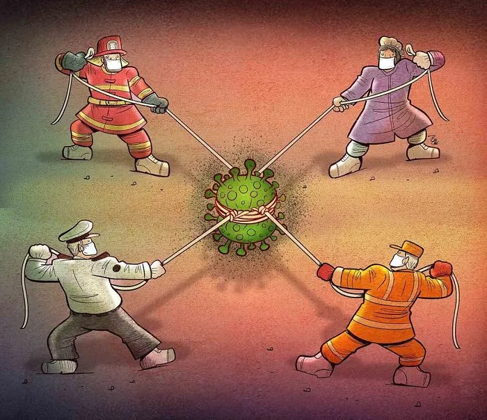 29 Illustrations By Iranian Artist Show The Harsh Reality Of Doctors During Coronavirus Outbreak