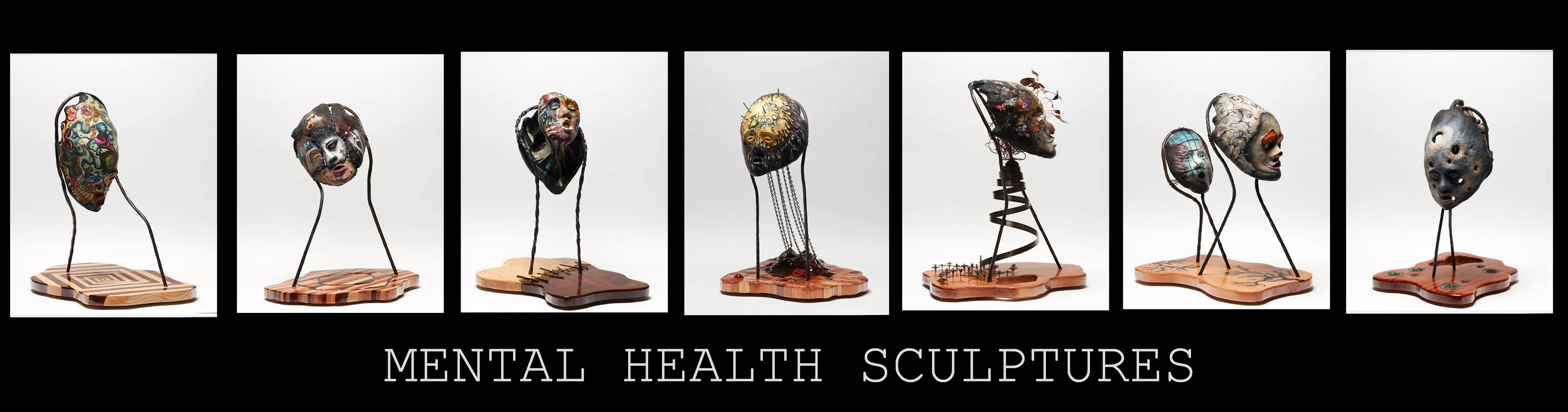 Artist Creates 7 Heads To Represent 7 Mental Health Conditions And The Result Is Stunning.