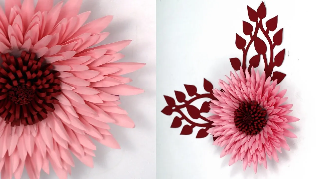 Very Easy DIY Paper Wedding Backdrop Flowers Making Wedding Backdrop Flowers Tutorial