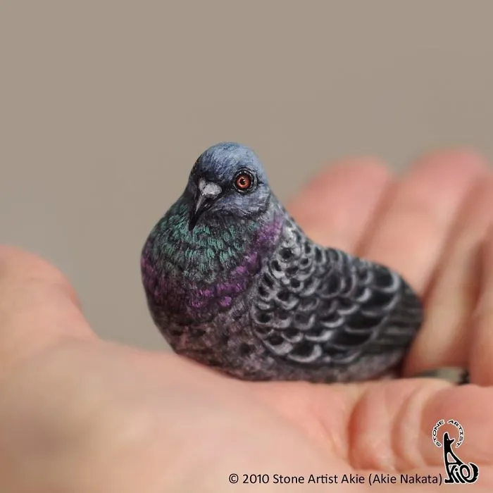 Japanese Artist Brings Stones To Life By Turning Them Into Animals That Fit In The Palm Of Your Hand (30 New Pics)